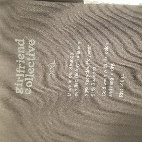 💕GIRLFRIEND COLLECTIVE💕 Topanga Bra ~ Moon Charcoal Gray Dark Gray XXL NWT - Picture 11 of 14